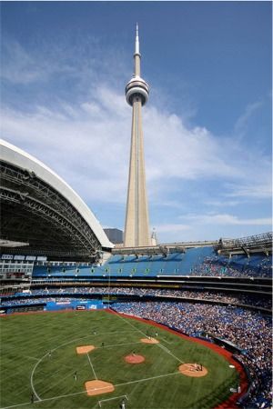 Roger's Centre - Toronto, Ontario - Always go Blue Jays Game, Toronto Blue Jays Baseball, Rogers Centre, Mlb Stadiums, Blue Jays Baseball, Baseball Park, Toronto City, O Canada, Baseball Stadium