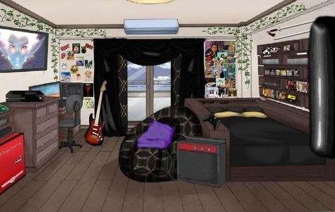 Bnha Dorm Room Ideas, Dorm Room Layouts, Anime House, Dorm Design, Bedroom Drawing, Dorm Room Designs, Girls Dorm Room, Anime Room, Study Style