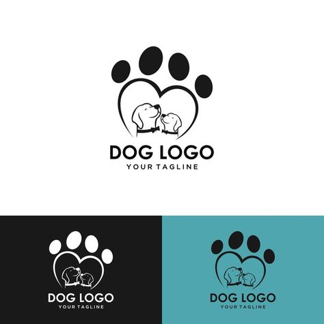 Paw Logo Design, Dog Log, Cat Logo Design, Paw Logo, Double Exposure Photography, Walking Dog, Pet Logo Design, Dog Logo, Cat Logo