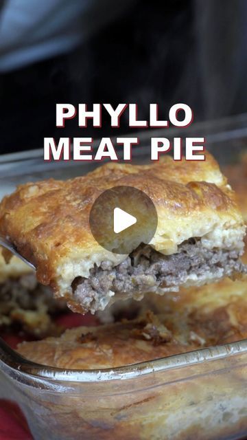 Phyllo Meat Pie, Athens Food, Meat Pie Recipe, Middle East Food, Goulash Recipes, Oregano Leaves, Egyptian Food, Crescent Roll Recipes, Roll Recipes