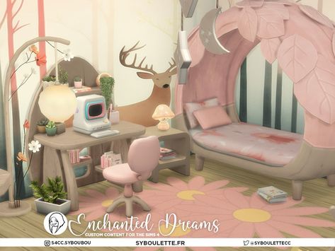 The Sims Resource - Enchanted Dreams - Crib drape (short) Sims 4 Cc Furniture Living Rooms, Sims 4 Beds, Kid Bed, Sims 4 Bedroom, Sims 4 Clutter, Dream Kids, Bedroom Games, Sims 4 Dresses, Sims 4 Toddler