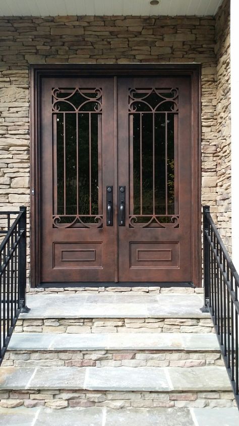 Steel Doors — TLG Doors & Hardware Iron Doors Modern, Modern Gate Design, Gate For Home, Gate Design Ideas, Metal Doors Exterior, Wrought Iron Entry Doors, Wrought Iron Front Door, Porte In Ferro, Steel Doors Exterior