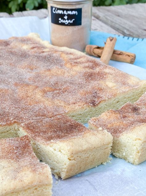 Snickerdoodle Pan Cookies, Snickerdoodle Bars Soft And Chewy, Snickerdoodle Sheet Pan Bars, Sheet Pan Snickerdoodle Bars, Sheet Cake Cookie Bars, Sheet Bar Recipes, Pan Of Bars, Oatmeal Sheet Pan Cookies, Big Batch Cookie Bars