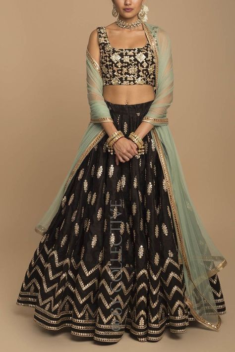 Gotapatti Lehenga, Silk Lengha, Satin Silk Lehenga, Embroidery Work Blouse, Red Lehenga Choli, Lehenga Choli For Women, Choli For Women, Black Lehenga, Lehnga Dress