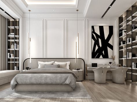 SWEET BEDROOM :: Behance Neo Classical Bedroom, Modern Classic Bedroom, Classical Bedroom, Classy Interior, Classical Interior, Neoclassical Interior, Bedroom Interior Design Luxury, Master Room, Classic Interior Design