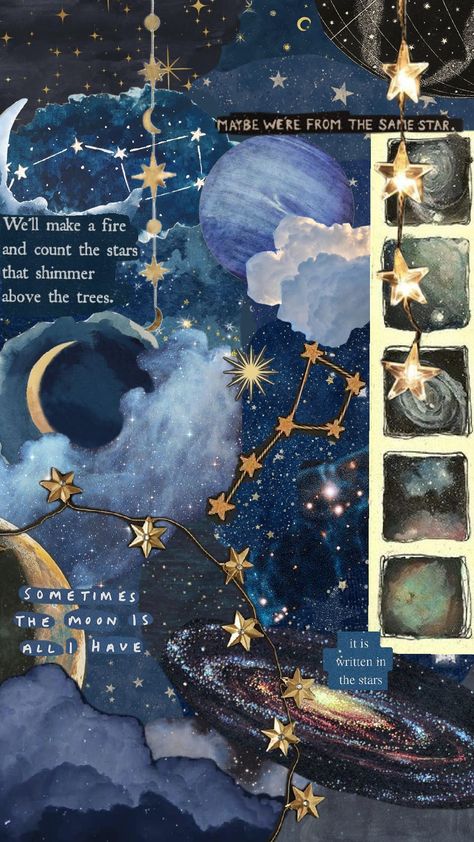 #aesthetic #space #star #astronomy #moon Star Astronomy, Astronomy Design, Shuffles Aesthetic, Astronomy Poster, Love Collage, Diy Journal Books, Aesthetic Space, Witchy Wallpaper, Scrapbook Stickers Printable