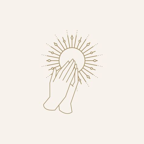 #blessed | @wildewoodstudio | blessed, celestial, hand logo, graphic design, monoline, tattoo, alchemy, esoteric Sun Tattoo Designs, Logo Graphic Design, Sun Tattoos, Hand Logo, 로고 디자인, Logo Graphic, Alchemy, Graphic Design Inspiration, Logo Inspiration