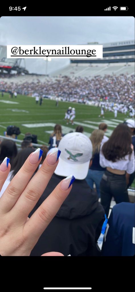 Penn State Nails Designs, Penn State Nails, Graduation Nails, Fall Nails Ideas, Penn State, It's Okay, Fall Nails, Nails Ideas, Nailed It