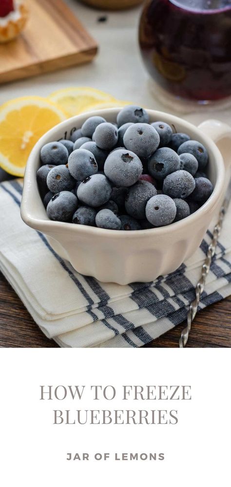 Frozen blueberries in a small, white, glass pitcher. How To Freeze Blueberries, Freeze Blueberries, Fresh Fruit Smoothies, Blueberry Season, Fruit List, Detox Challenge, Smoothie Detox, Frozen Blueberries, Sugar Cravings