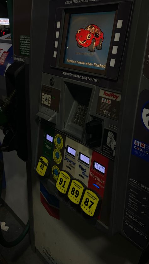 Getting Gas Aesthetic, Gas Station Photoshoot Night, Gas Pump Aesthetic, Gas Aesthetic, Quick Trip Gas Station Aesthetic, Aesthetic Gas Station, Gas Station At Night Aesthetic, Late Night Gas Station, Gas Station Aesthetic