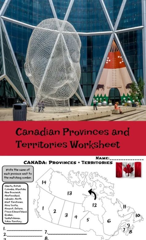 Canada Project, Folder Activities, About Canada, Indigenous Education, Geography Worksheets, File Folder Activities, Homeschool Worksheets, Ways Of Learning, Public Education