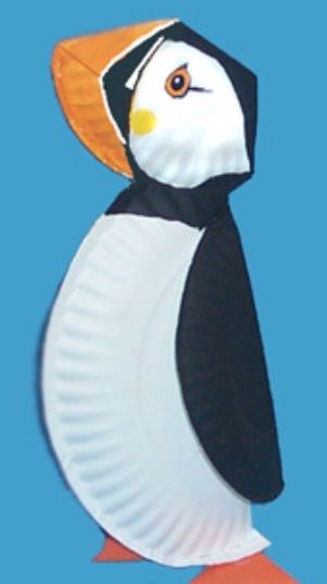 Puffin Puffin Craft, Arctic Crafts, Arctic Animal Crafts, Polar Bear Crafts, Magnet Lessons, Penguin Project, Puffin Rock, Arctic Animals Crafts, Paper Plate Art