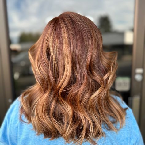 Pumpkin spice season here we come! @joyofsacredhair killed the cut @schwarzkopfusa lightener @kevin.murphy 6.34 on those roots for depth @moroccanoilpro 10.3 for a gloss #foil #balayage #highlights #copper #red #blonde #fallhair #fallhaircolor #fallhairtrends #hairinspo #seattle #renton #kent #tacoma #pnw #sacredhairco #kenthair #rentonhair #seattlehair #hairatylist #copperhair #moroccanoil Foil Balayage, Highlights Copper, Red Blonde, Fall Hair Trends, Pumpkin Spice Season, Kevin Murphy, Copper Red, Copper Hair, Fall Hair Color