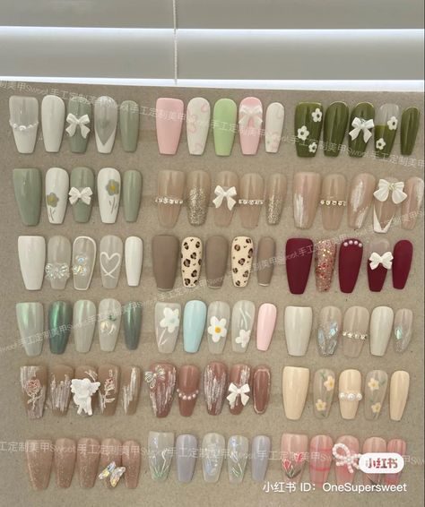 Xiaohongshu Nails, Asian Nail Art, Nails Japanese, Different Types Of Nails, Korean Nail Art, Asian Nails, Hello Nails, Beauty Nails Design, Korean Nails