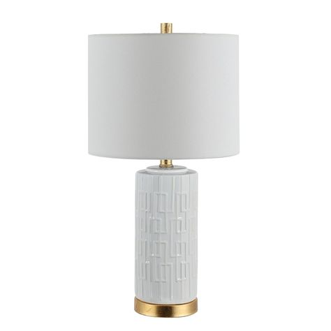 Gold Lamp, Preppy Room Decor, Standard Lamps, Preppy Room, Ceramic Table Lamp, White Lamp, White Table Lamp, Cute Room Decor, White Table