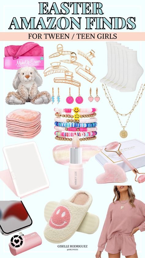 Looking for Easter basket filler and gift ideas for a tween girl or teen girl? Check out these great tween and teenage girl's easter basket ideas that are all from Amazon. This Easter amazon gift guide is the best for cute ideas for teen girl gifts.

Follow my shop @orlyngigi on the @shop.LTK app to shop this post and get my exclusive app-only content!

#liketkit #LTKFind #LTKunder100 #LTKunder50
@shop.ltk
https://liketk.it/43eBD Teenage Girl Easter Basket Ideas, Teenager Easter Baskets, Teenager Easter Basket, Teen Easter Basket, Amazon Gift Guide, Boys Easter Basket, Girls Easter Basket, Winky Lux, Cute Gifts For Friends