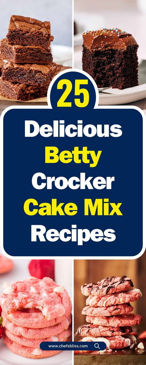 25+ Delicious Betty Crocker Cake Mix Recipes for Every Occasion! Easy Boxed Cake Mix Recipes, Recipes With Cake Mix Boxes, Cake Mix Recipes Boxed, Betty Crocker Cake Mix Recipes, Box Cake Mix Recipes, Vanilla Cake Mix Recipes, Cake Mix Recipes Homemade, Doctored Cake Mix Recipes, Moist Spice Cake