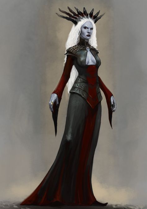 Drow Matriarch by Seraph777 on DeviantArt Mroczny Elf, Half Drow, Night Elf, Fantasy Races, Dark Elf, High Fantasy, Fantasy Rpg, Medieval Fantasy, Character Creation