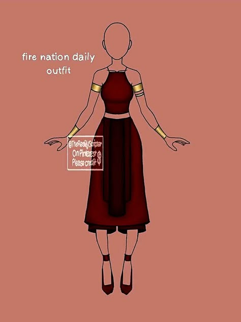 Atla Shifting Outfits, Avatar The Last Airbender Fire Nation Clothing, Firebending Outfit, Atla Fire Nation Outfits, Avatar Fire Bender Outfit, Fire Nation Katara Costume, Atla Outfit Ideas, Fire Nation Dress, Fire Nation Clothes Outfits