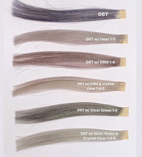 Redken on Instagram: “There's so many ways to formulate with Shades EQ Gloss. Check out these #silverhair formulas using 06T Iron by @cj_redken 🇺🇸. How do you…” Redken Shades Eq Gloss Formulas, Redken Shades Eq Toner Formulas, Shades Eq Toner Formulas To Cancel Red, 9gi Shades Eq Toner, Redken Color Chart, Shades Eq Color Chart, Redken Shades Eq Formulas 9aa, Matrix Hair Color, Hair Color Swatches