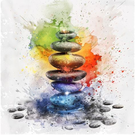 #chakras #watercolors #goodvibes Chakras Artwork, Chakra Painting Ideas, Chakra Drawing, Chakra Watercolor, Chakra Painting, Chakra Art, Reference Art, Water Colors, June 21