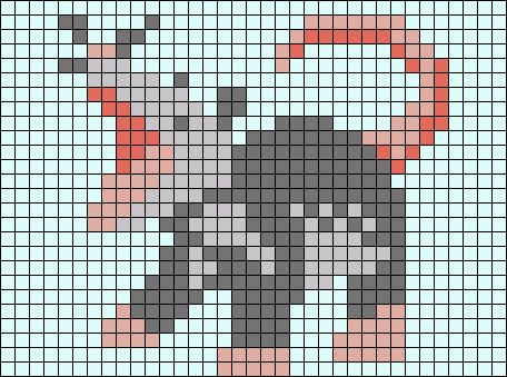 Alpha pattern #167324 | BraceletBook Cross Stitch Opossum, Pixel Art Pattern, Alpha Pattern, Alpha Patterns, Plastic Canvas Patterns, Canvas Patterns, Friendship Bracelet Patterns, Plastic Canvas, Bracelet Patterns