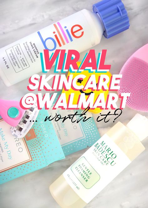 I tried 5 viral skin care products from Walmart to see if they're worth the hype... and boy was I surprised! | Slashed Beauty Beauty Recommendations, Viral Skincare, Mario Badescu Skin Care, Budget Beauty, Skincare Essentials, Smooth Shave, Best Skin Care, Beauty Products Drugstore, Beauty Standards