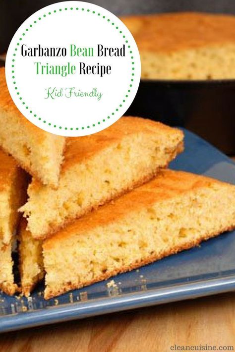 Clean Kid Friendly Garbanzo Bean Bread Triangles Recipe! Great snack for the whole family! #snack #cleancuisine #healthy #garbanzobeans #recipe Bean Bread, Garbanzo Bean Recipes, Cooking Garbanzo Beans, Chickpea Flour Recipes, Garbanzo Bean Flour, Garbanzo Bean, Cooking Pumpkin, Recipes Bread, How To Cook Asparagus