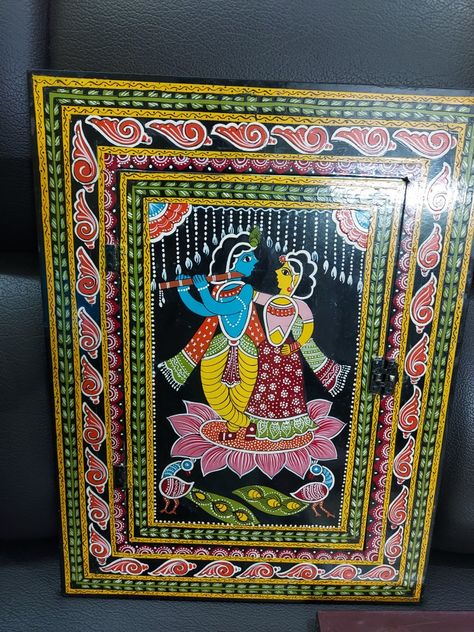 Tikuli Art, Madhubani Art, Traditional Art, Krishna, Wall Painting, Folk Art, Coasters, Art Gallery, Paintings