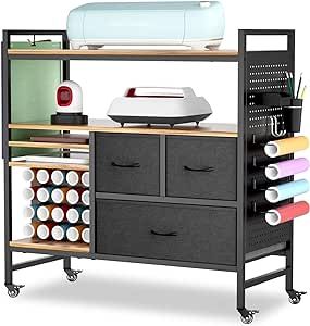 Rolling Craft Table, Craft Table With Storage, Vinyl Roll Holder, Cricut Storage, Diy Pegboard, Craft Tables With Storage, Vinyl Roll, Accessories Organizer, Vinyl Rolls