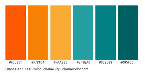 Color scheme palette image Turquoise Pallete Color, Orange Palette Colour Schemes, Sunrise Color Scheme, Teal Swatch, Mexican Cantina, Teal Palette, Teal Color Palette, Teal Color Schemes, Orange Palette