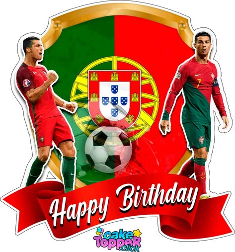 Cristiano Ronaldo to Print: Cake Toppers, Stickers, Pennants and+! Cristiano Ronaldo Cake, Ronaldo Cake, Ronaldo Birthday, Happy Birthday Football, Football Themed Cakes, Cristiano Ronaldo Portugal, Soccer Cake, Cristiano Ronaldo Manchester, Football Theme Party