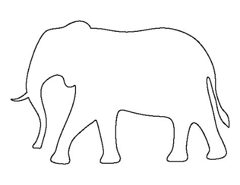 Elephant pattern. Use the printable outline for crafts, creating stencils, scrapbooking, and more. Free PDF template to download and print at http://patternuniverse.com/download/elephant-pattern/ Shablon Prints Ideas, Printable Elephant Template, Animal Outlines Templates, Elephant Template Printable Free, Elephant Stencil, Printable Outline, Elephant Template, Elephant Outline, Animal Outline