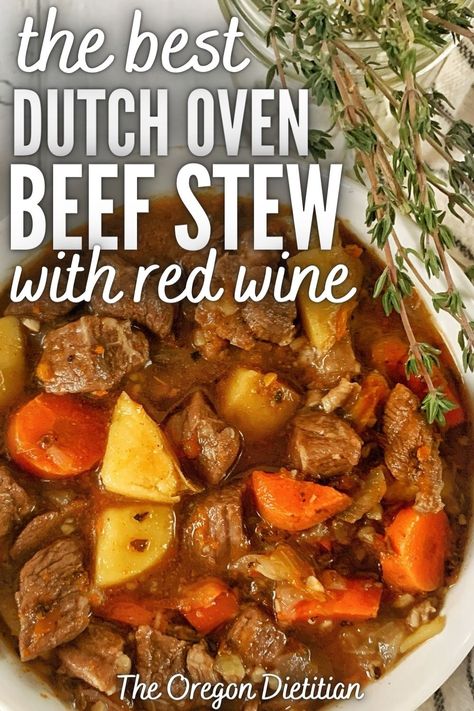 Fast Beef Stew, Dutch Oven Beef Stew Recipes, Beef Stew With Red Wine, Beef Stew Recipe Oven, Baked Beef Stew, Quick Beef Stew, Stew With Red Wine, Gluten Free Beef Stew, Stew Healthy