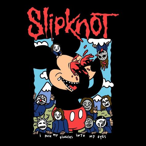 Bootleging slipknot I Push My Fingers Into My Eyes Slipknot, Poster Ideas, Slipknot, My Eyes, Minnie Mouse, Disney Characters, Fictional Characters, Art