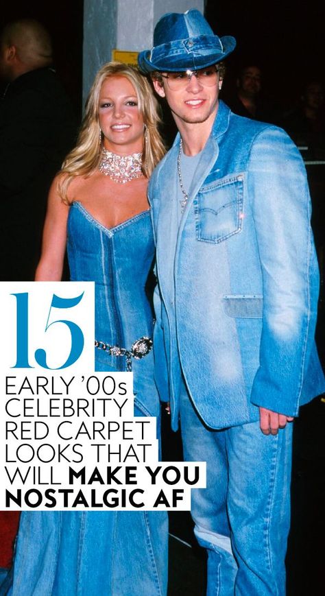 Scroll down below to see some of the most incredible red carpet looks from the turn of the 21st century (you know at least a couple of these were on your outfit inspiration board—don’t lie).#throwback #hollywood #celebrity Early 2000s Couples, 2000s Couple Outfits, Early 2000s Celebrities, 2000s Couples, Dresses Over Pants, 2000s Celebrities, Throwback Fashion, Dress Over Pants, Couples Fashion