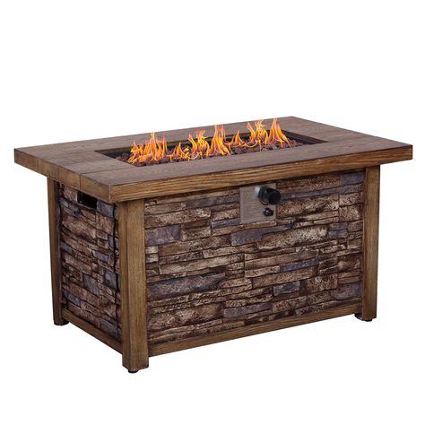 PRICES MAY VARY. NO ASSEMBLY: This fire table comes ready to use straight out of the box. No assembly is required. Fire Table in TERRAFAB material. TERRAFAB technology makes all weather;durable and lightweight furniture that looks likewood,stone or concrete. The Terrafab material ismade from naturally occurring inorganic mineralcompounds layered with fiberglass for strength. Highly Adaptable: 50000 BTU outdoor fire pits equipped with standard 20lbs propane tank(extra purchase), create a wild-joy Rectangle Fire Pit, Backyard Creations, Outdoor Fire Pit Table, Propane Fire Pit Table, Gas Fire Table, Fire Pit Cover, Gas Fire Pit Table, Patio Fire Pit, Gas Fire Pit