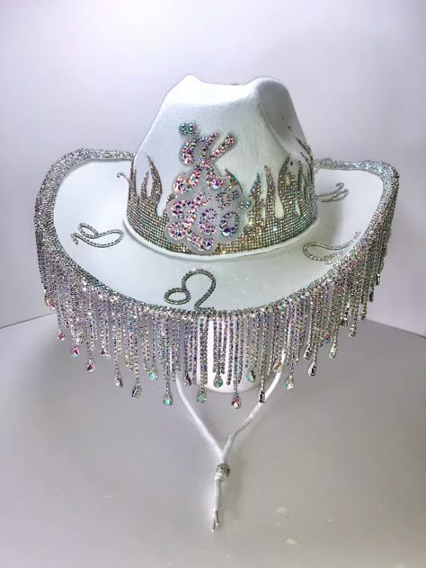 Custom Bespoke Rhinestone Embellished Bling Monogram Patch image 3 Embellished Cowboy Hat, Sparkly Aesthetic, Cowgirl Look, Black Cowgirl, Space Cowgirl, Country Style Outfits, Cowgirl Aesthetic, Cowgirl Costume, Cowboy Party