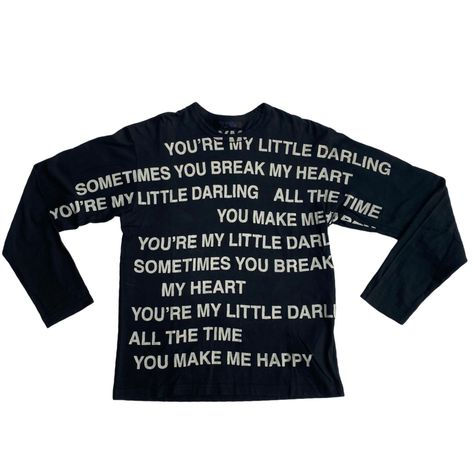 ً on Twitter: "Comme des Garçons: Poem Long-Sleeve Shirt (2002)… " You Broke My Heart, You Broke Me, Digital Closet, You Make Me Happy, Junya Watanabe, Fashion Baby, My Heart Is Breaking, You Make Me, Me Time