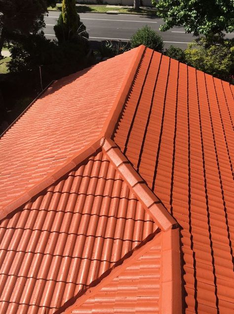 Roof Painting Services in Adelaide Metal Roof Construction, Hip Roof Design, Roof Painting, Best Exterior House Paint, Roofing Design, Roof Restoration, Gazebo Plans, Roof Paint, Outdoor Fireplace Designs