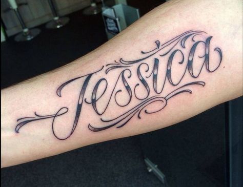 #name #tattoo #tattoos #ideas #designs #men #formen #menstattooideas My Name Tattoo, Last Name Tattoos, Foot Tattoo Quotes, Jessica Name, Curly Wurly, Names Tattoos For Men, Omerta Tattoo, Foot Tattoos For Women, Writing Tattoos