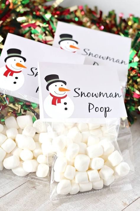 Holiday Party Snacks, Easy Holiday Party, Snowman Poop, Christmas Classroom Treats, Snowman Treats, Christmas Humor Ecards, Kids Treats, Christmas Goodie Bags, Snowman Party