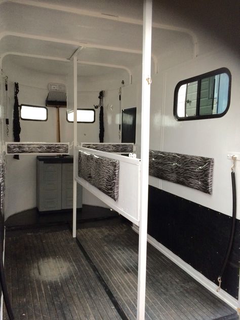 Horse Trailer Upgrades, Horse Trailer Makeover, Horse Trailer Divider, Old Horse Trailer Remodel, 2 Horse Trailer, Horse Trailer Organization, Horse Truck, Horse Float, Horse Transport