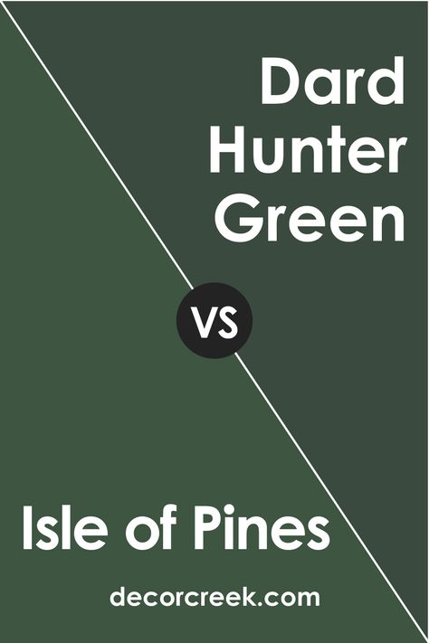 SW Isle of Pines vs. SW 0041 Dard Hunter Green Dard Hunter Green Sw, Hunter Green Cabin, Sherwin Williams Hunter Green, Sw 0041 Dard Hunter Green, Sherwin Williams Dard Hunter Green, Sw Isle Of Pines, Dard Hunter Green Sherwin Williams, Dard Hunter Green, Green Cabins