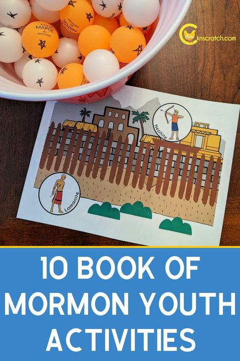 10 Book of Mormon Youth Activity Ideas — Chicken Scratch N Sniff Book Of Mormon Challenge Ideas, Book Of Mormon Minute To Win It, Book Of Mormon Activity Days, Book Of Mormon Charades, Book Of Mormon Primary Activity, Fall Youth Activities, Yw Activity Ideas, Youth Activity Ideas, Primary Activity Ideas