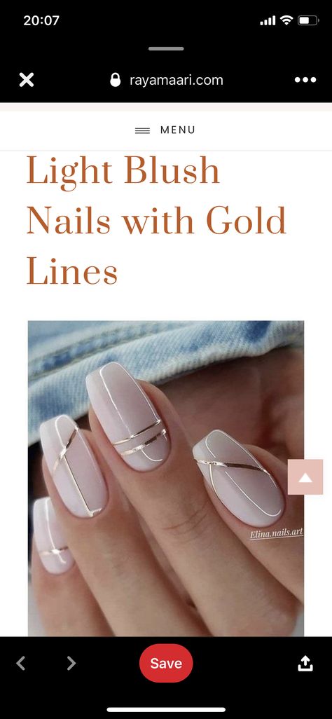 Mistral Nail Designs, Ombre Nails With Gold Lines, Gold Nail Strip Design, Wedding Nail Ideas For The Maid Of Honor, Mother's Day Nails Idea, Nails Inspiration For Wedding Guest, Nail Color To Go With Champagne Dress, Blush Wedding Nails Brides, Taupe Wedding Nails