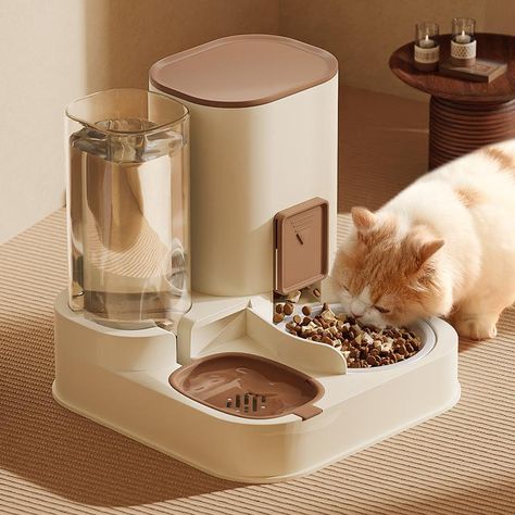 Pet Food Dispenser & Water Dispenser, 2 in 1 Pets Automatic Feeder, Large Capacity Pet Feeding Dispensers for Dog & Cat, Electric Pet Feeder Pet Food Dispenser, Automatic Cat Feeder, Automatic Feeder, Food Dispenser, Cat Feeder, Feeding Time, Pet Feeder, Cat Feeding, Dog Feeding