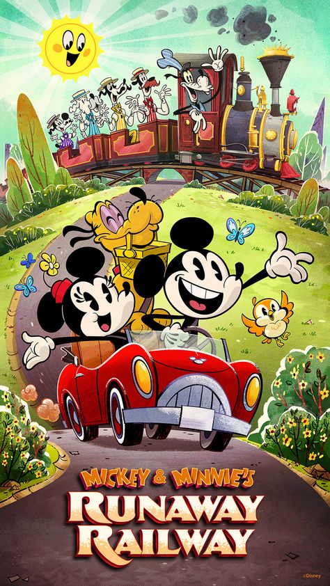 New, Downloadable Poster Unveiled to Celebrate March 4 Opening of Mickey & Minnie’s Runaway Railway | Disney Parks Blog Disney World Poster, Disneyland Poster, Runaway Railway, Disney Amor, Mgm Studios, Walt Disney Imagineering, Mickey Mouse Images, Mouse Wallpaper, Disney Imagineering