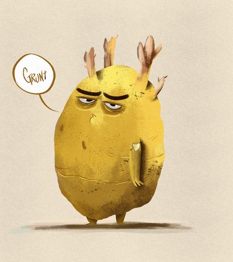 Behance :: Para ti Vegetable Character Design, Potato Character, Anthropomorphic Characters, Vegetable Illustration, Simple Character, Food Illustration Art, Food Projects, Children Book, Food Illustration