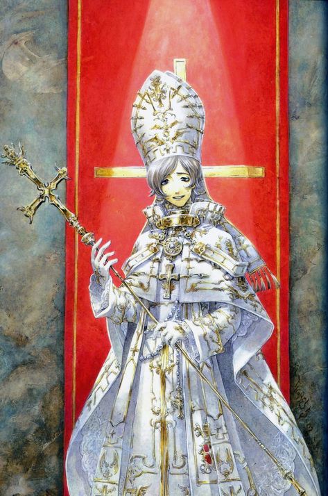 Pope Alessandro XVII Trinity Blood, Blood Art, Game Illustration, Ethereal Art, Manga Illustration, Art Block, Art Reference Photos, Resident Evil, Artist Art